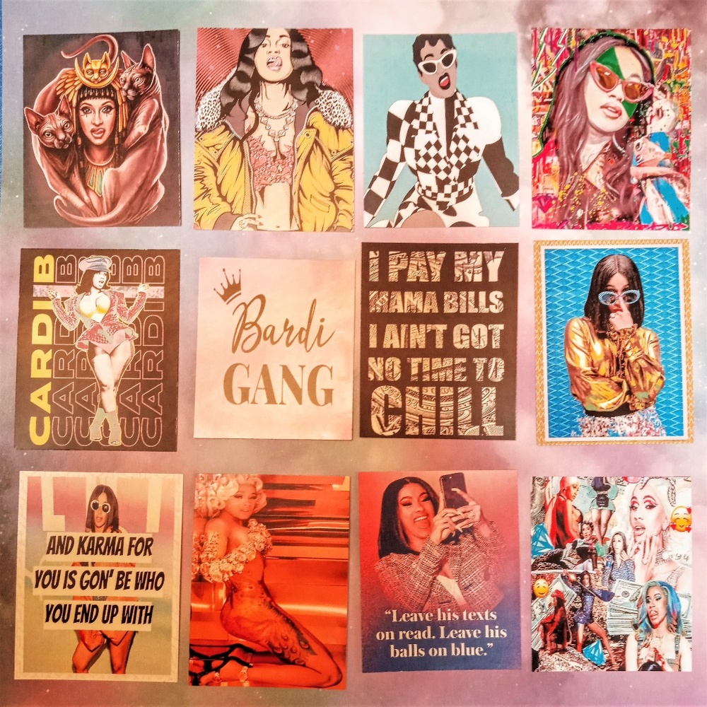 Cardi B Stickers Set of 12